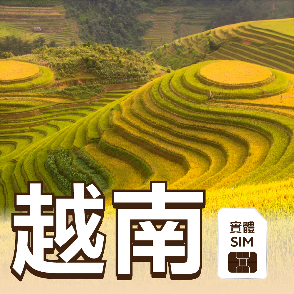 越南 SIM 實體卡 (五天限時優惠)